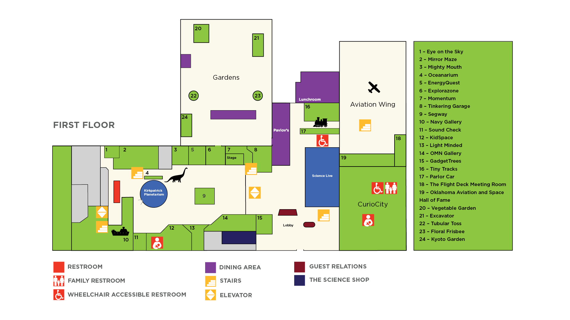 Science Museum Oklahoma map