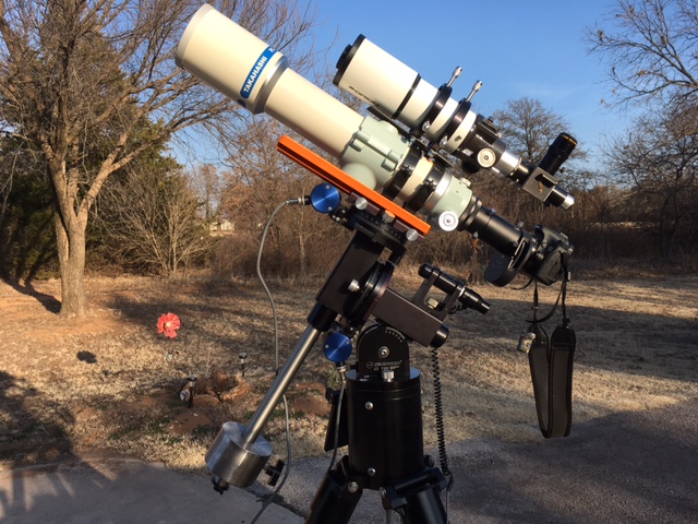 Refractor telescope. Photo by Tom Arnold. Refractor telescope. Photo by Tom Arnold.