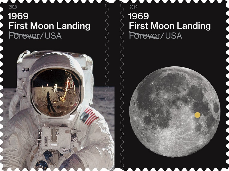 USPS First Moon Landing stamp 