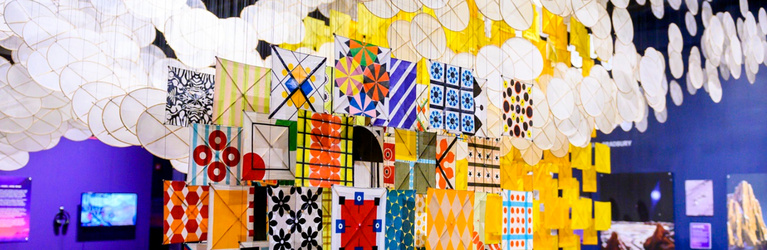 Jacob Hashimoto's "The Other Sun" at Science Museum Oklahoma