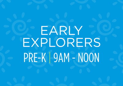 Graphic depicts the age range and hours for camps at science museum oklahoma