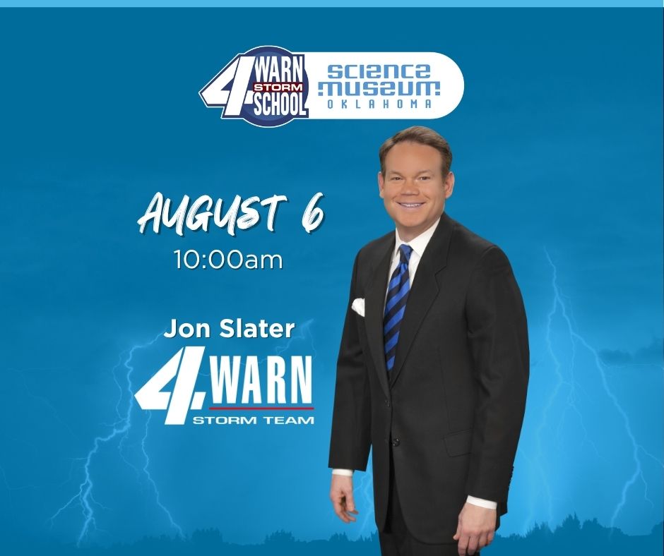 Graphic for KFOR 4Warn Storm School featuring Jon Slater.