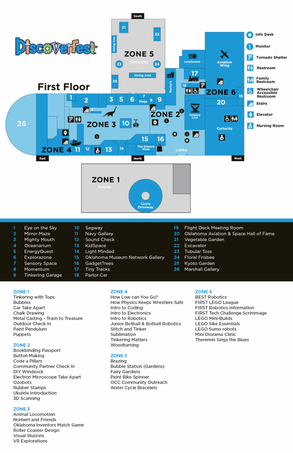Discoverfest map graphic first floor