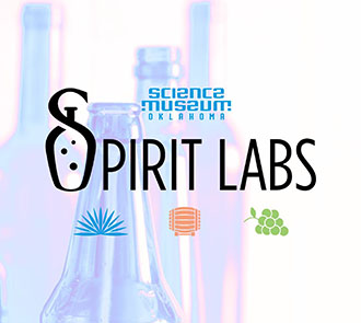 A logo for an event called Spirit Labs at Science Museum Oklahoma