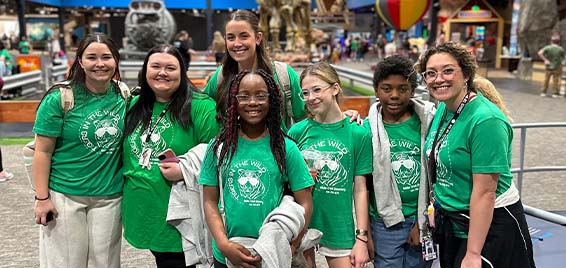 A groupe of students explore Science Museum Oklahoma on a field trip.
