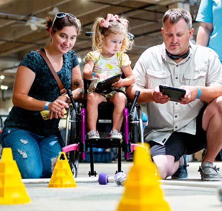 kids playing games with parents