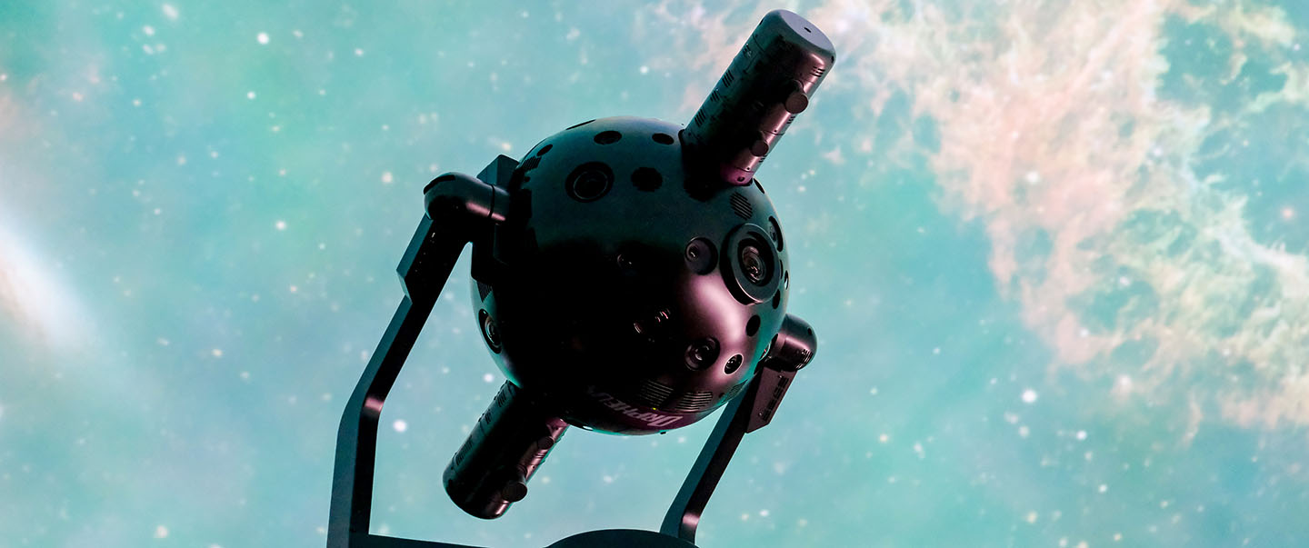 An orpheous starball being a part of a demonstration at the Love's Planetarium at Science Museum Oklahoma.
