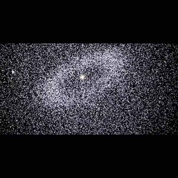 An image from a telescope of a distant galaxy that can be seen during a Spanish language presentation at the Love's Planetarium at Science Museum Oklahoma.