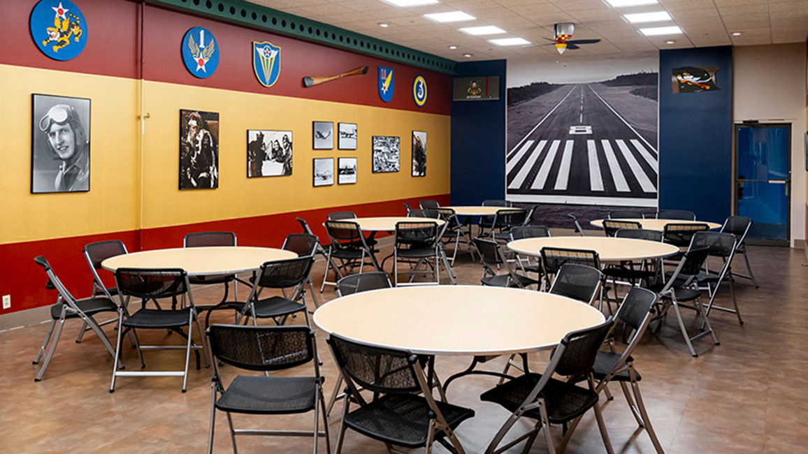 Flight-themed event room at Science Museum Oklahoma for private events and meetings in OKC