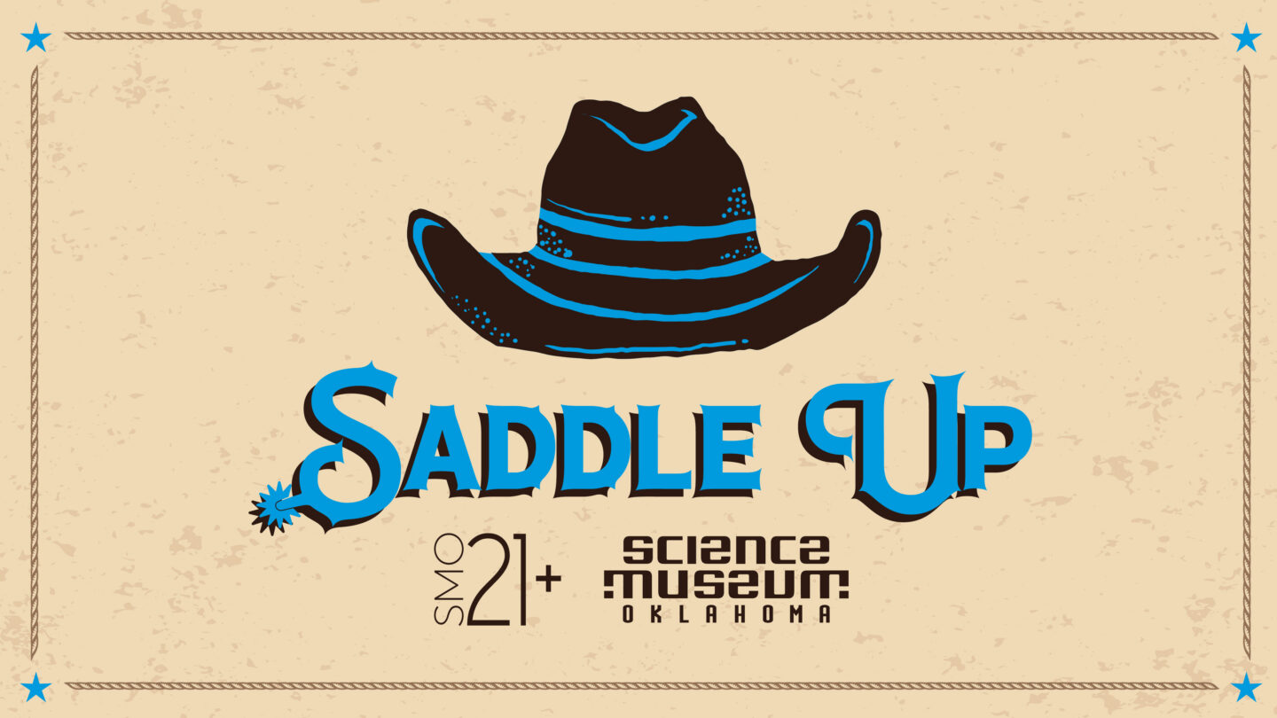Cowboy hat saddle up smo21 science museum oklahoma logo