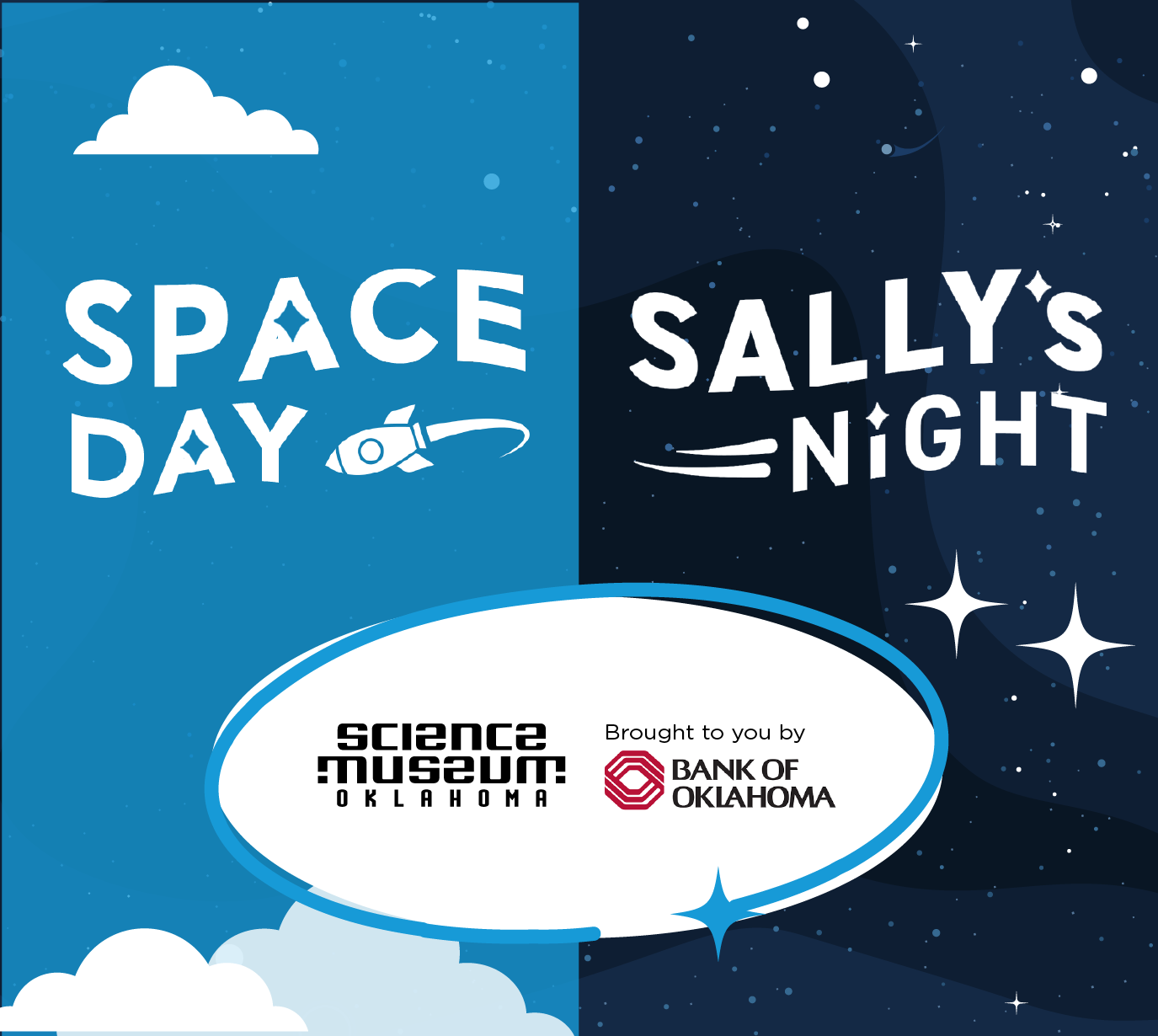 Graphic announcing sally's night and space day on June 11, 2026