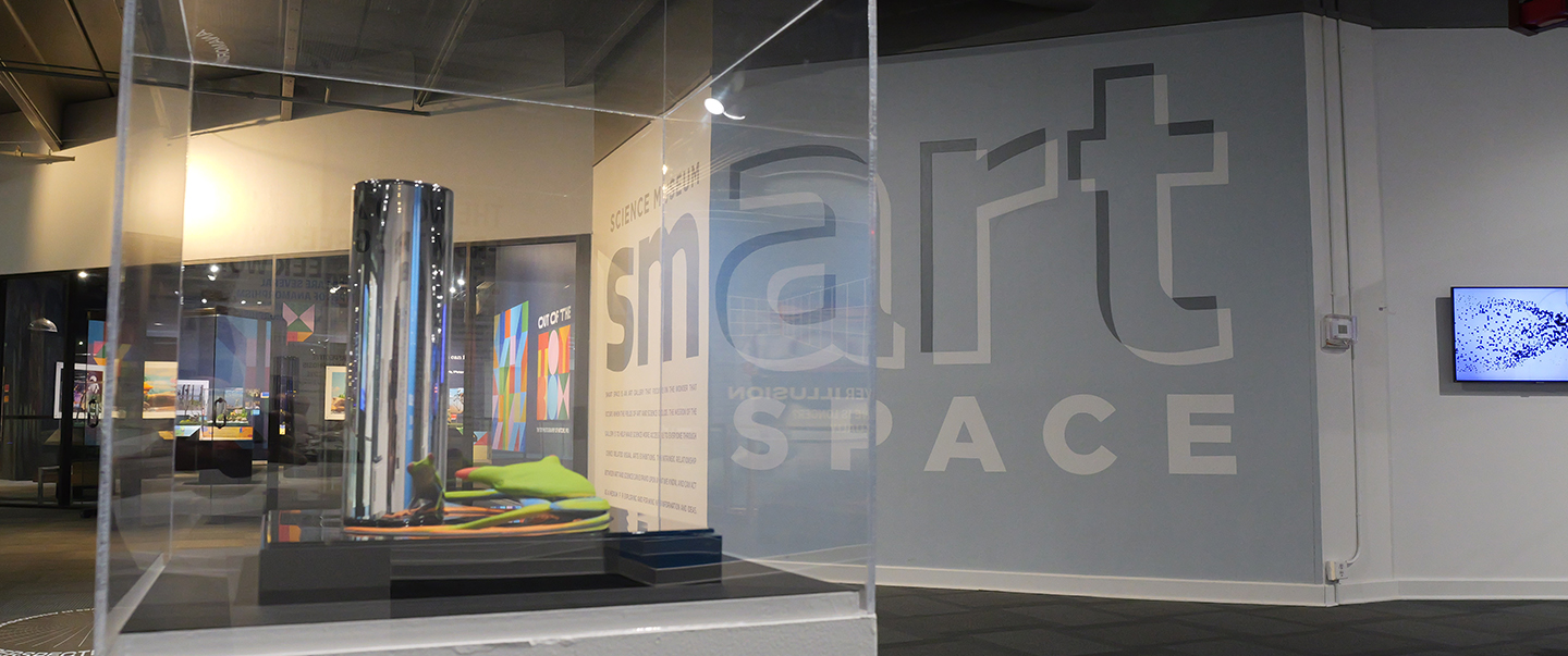Interactive smART Space exhibit at Science Museum Oklahoma showcasing the intersection of art and science through immersive displays.